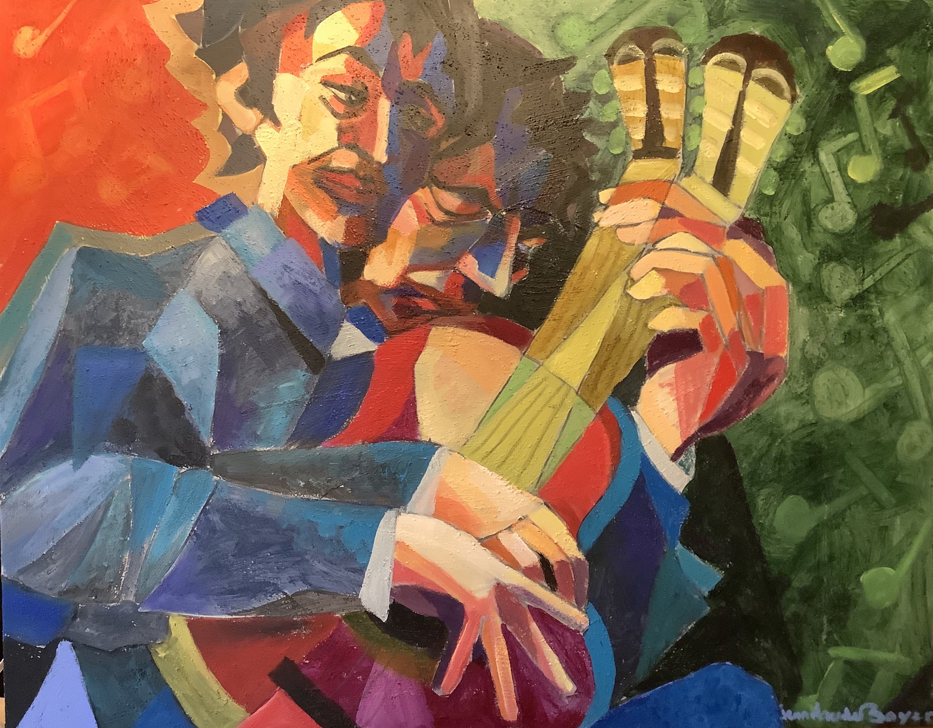 Guitariste et son ange gardien..ou presque 