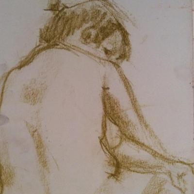 Mes nus à la craie noire et sanguine